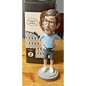 Pittsburgh Dad Bobblehead Original Box No. 2 Steel City Blue Shirt Fanny Pack